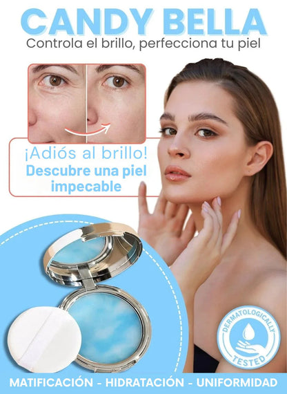 CANDY BELLA - POLVO MATIFICANTE ¡Adiós al brillo, hola piel perfecta todo el día!