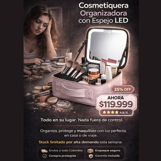 ¡Nueva! Cosmetiquera LED GlamBox™